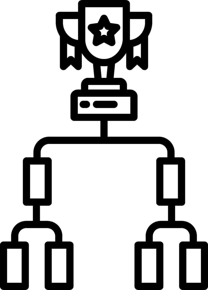 A black and white icon of a trophy vector