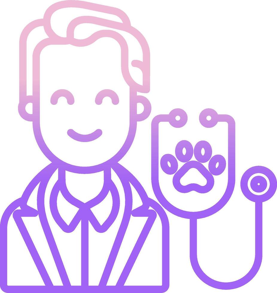 A doctor with a stethoscope and a dog vector