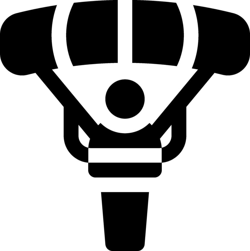 A black and white silhouette of a person with a parachute vector