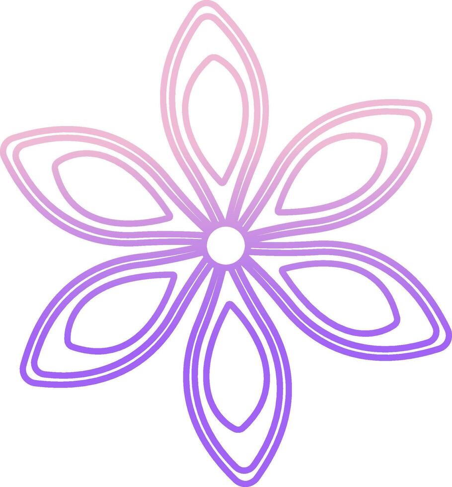 A flower with purple and pink lines on it vector