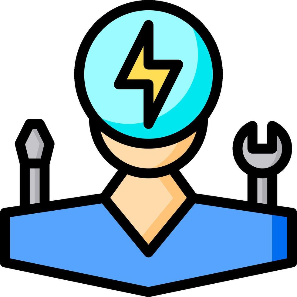 A man with a lightning bolt on his head vector