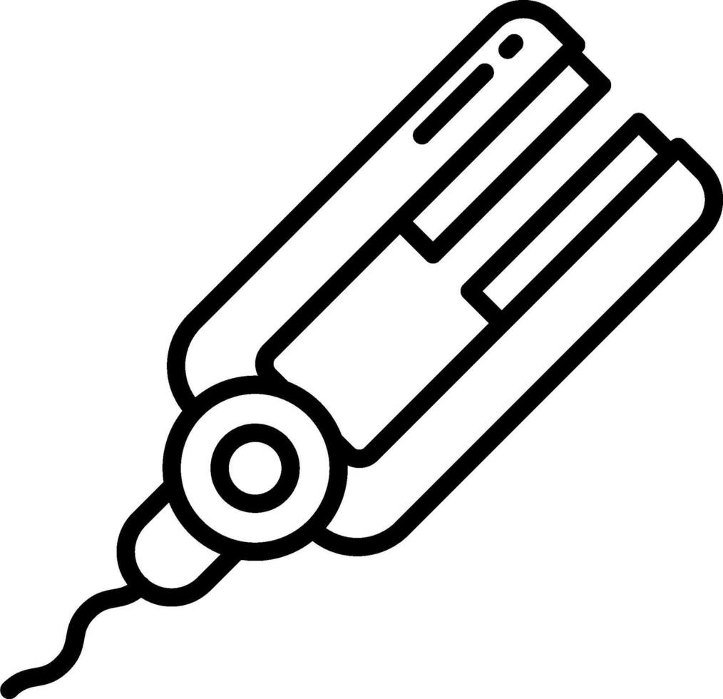 A black and white drawing of a pen vector