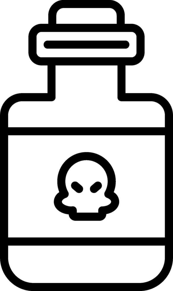 A bottle with a skull in it vector