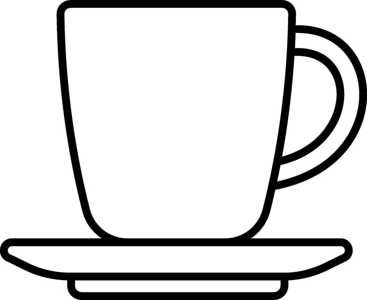 Coffee cup and saucer clipart vector