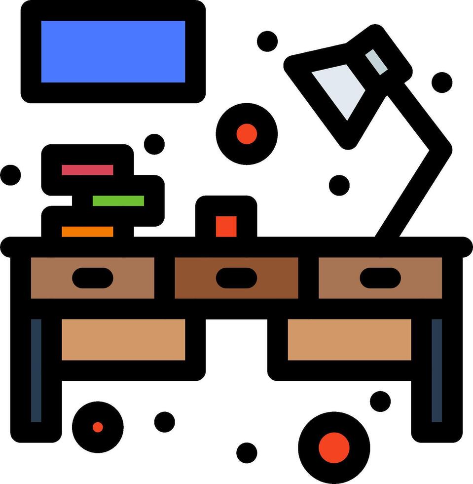 Office desk clipart vector