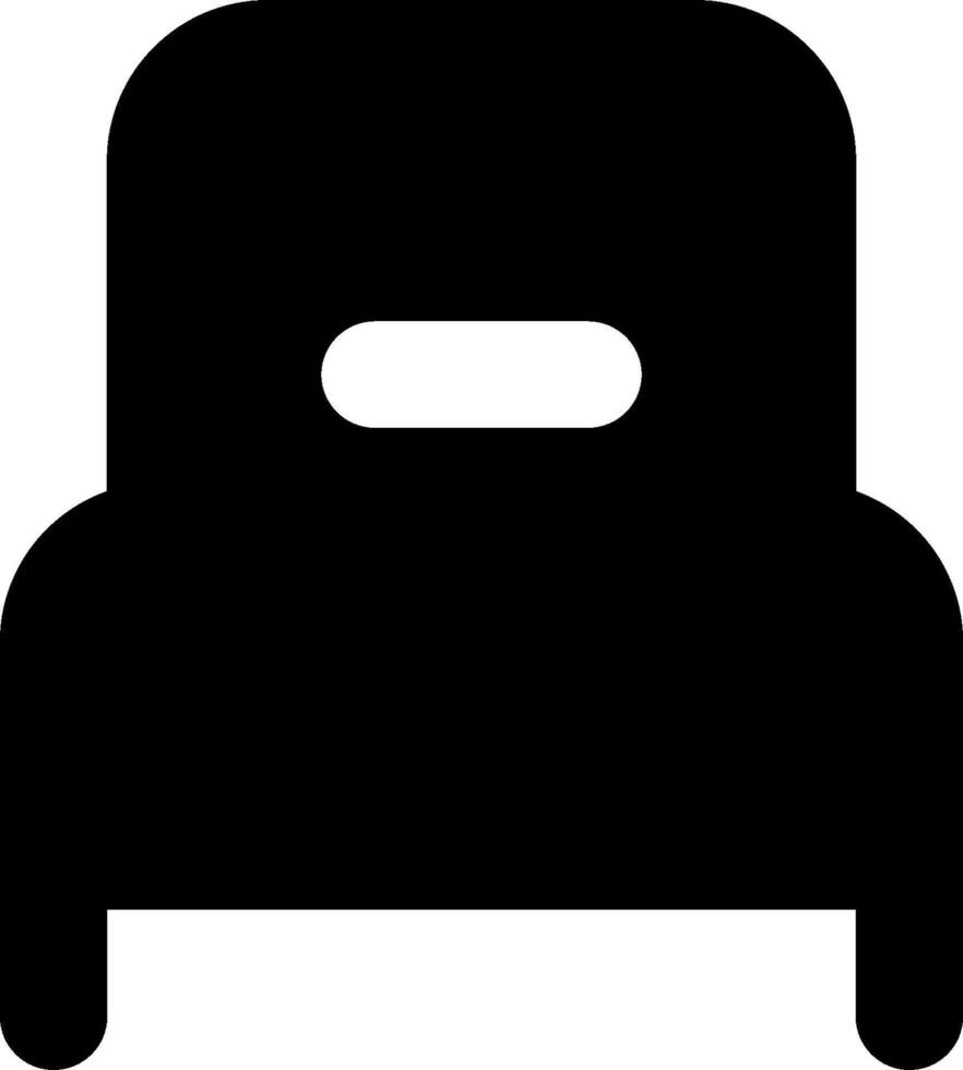 A black and white silhouette of a bed vector