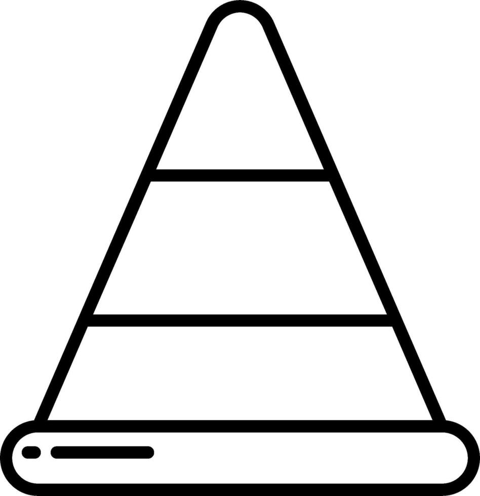 A traffic cone icon on a white background vector
