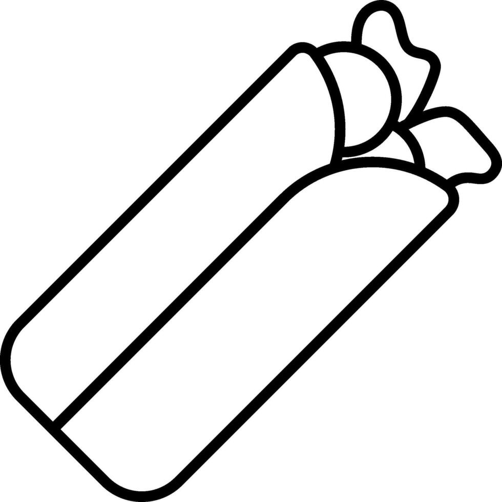 A black and white drawing of a hot dog vector