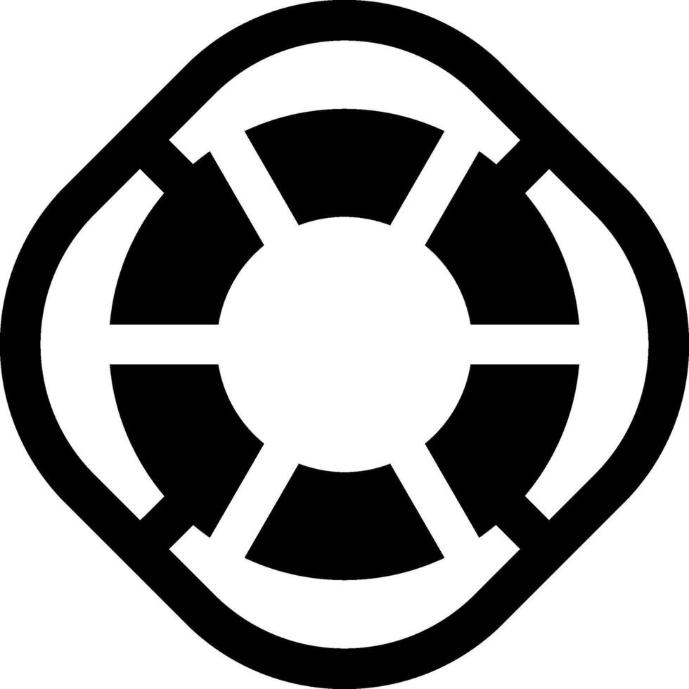 A black and white logo of a circular shape vector