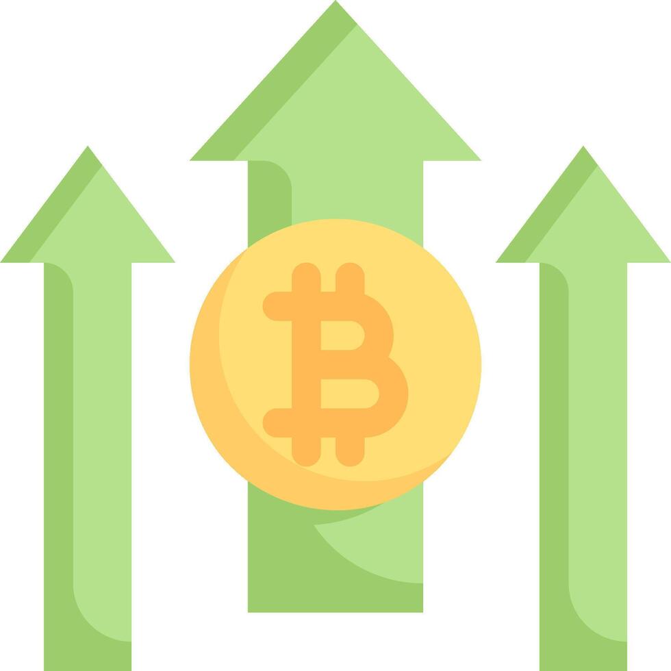 Bitcoin price graph vector