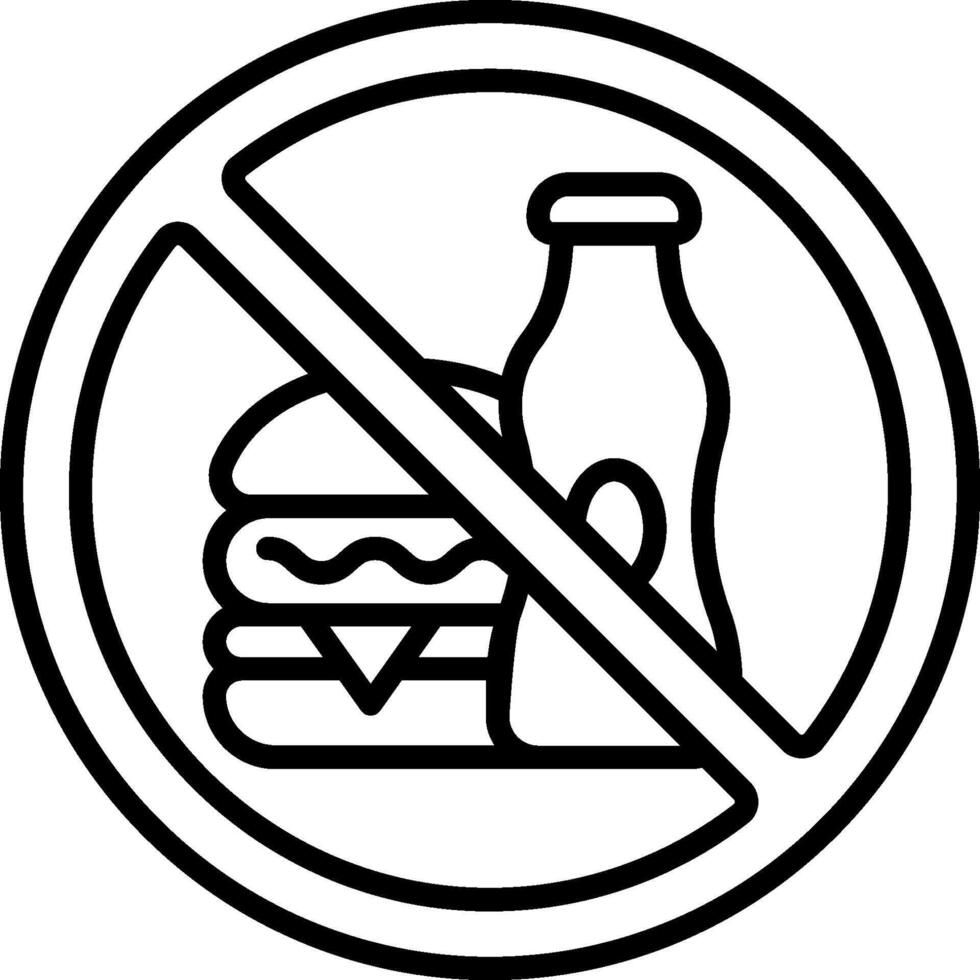 No food and drink sign vector