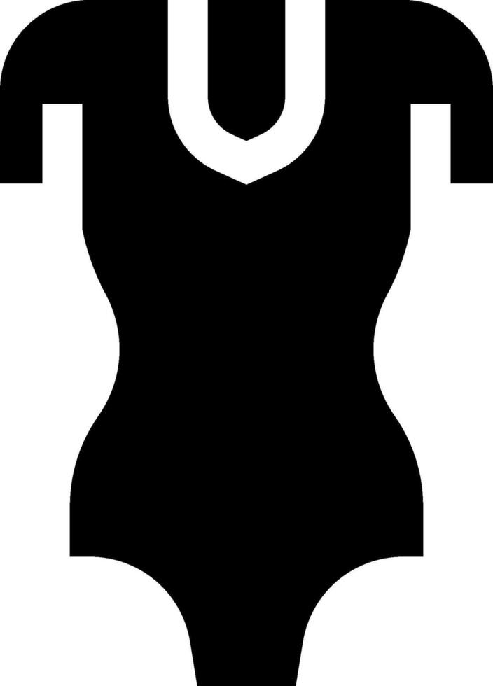 A black and white swimsuit with a white background vector
