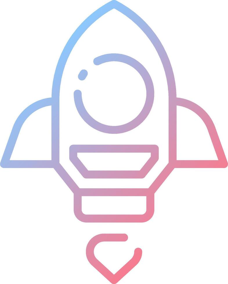 A rocket with a heart on it vector
