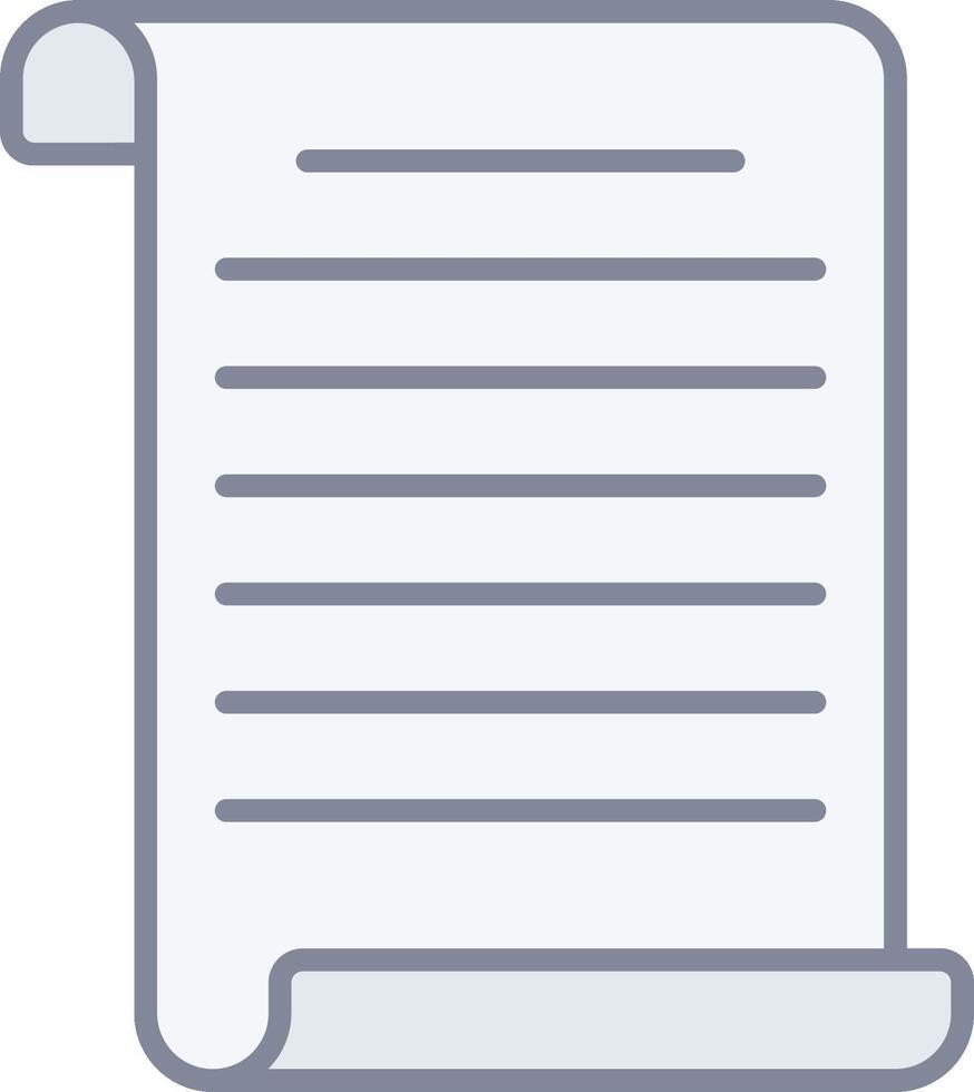 A scroll with a blank sheet of paper on it vector