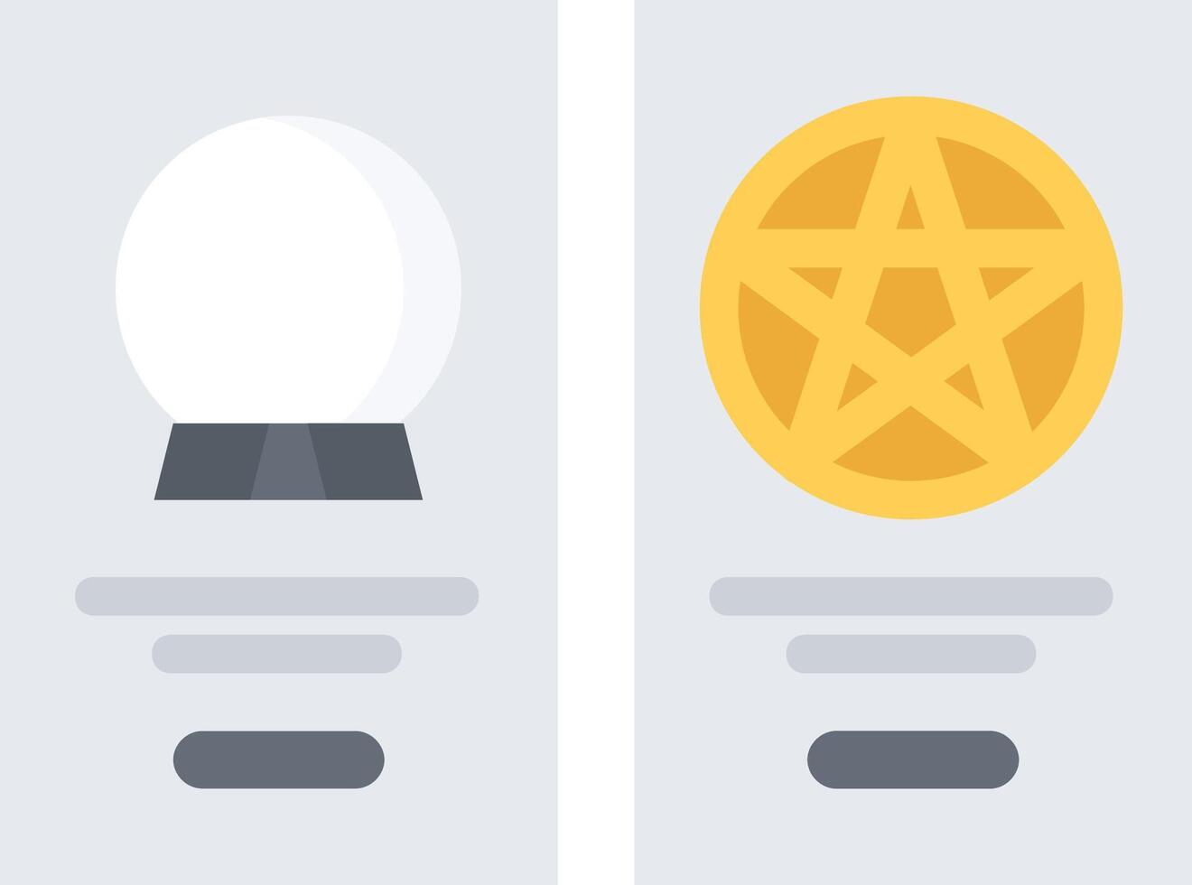 Two different images of an egg and a pentagram vector