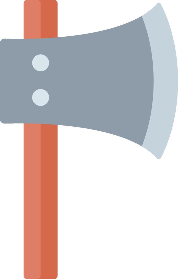 An axe with a wooden handle on a white background vector
