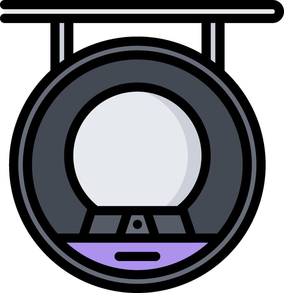 A black and purple circular object with a white background vector