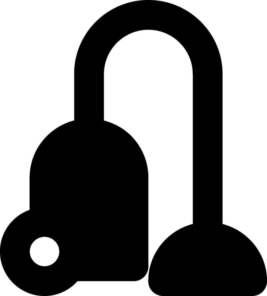A black and white icon of a vacuum cleaner vector