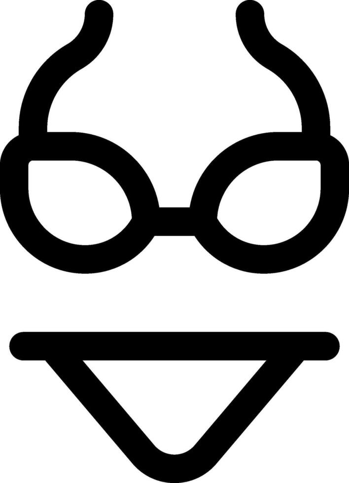 A black and white image of a face with glasses vector