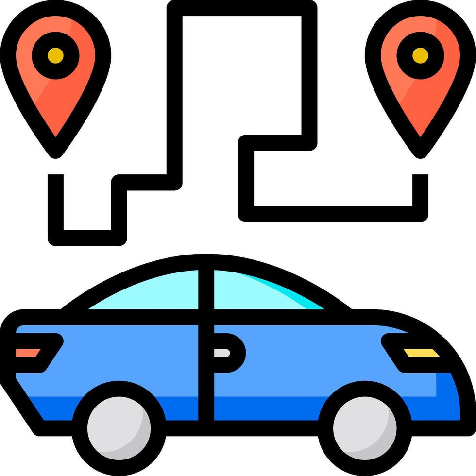 Car navigation app vector