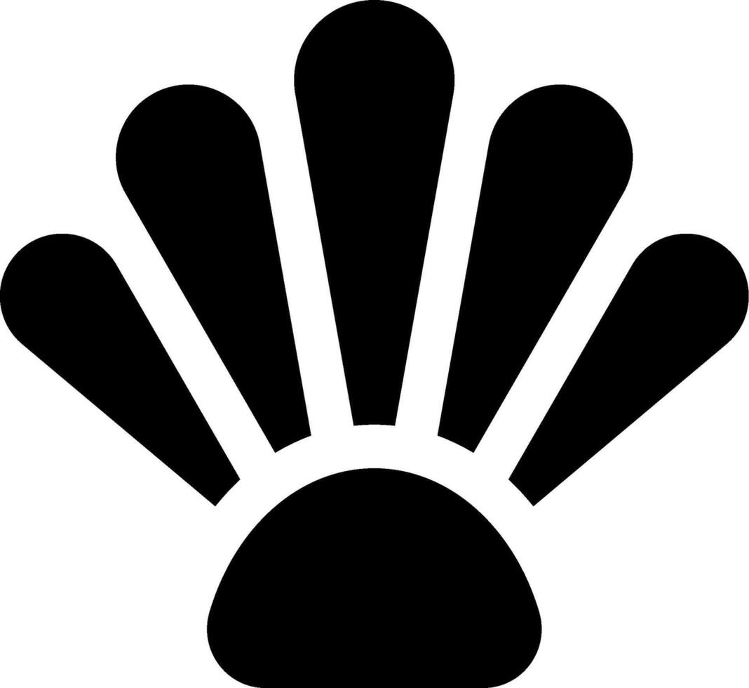 A black and white shell icon vector