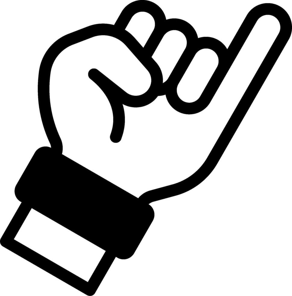 Rocker hand gesture clipart vector