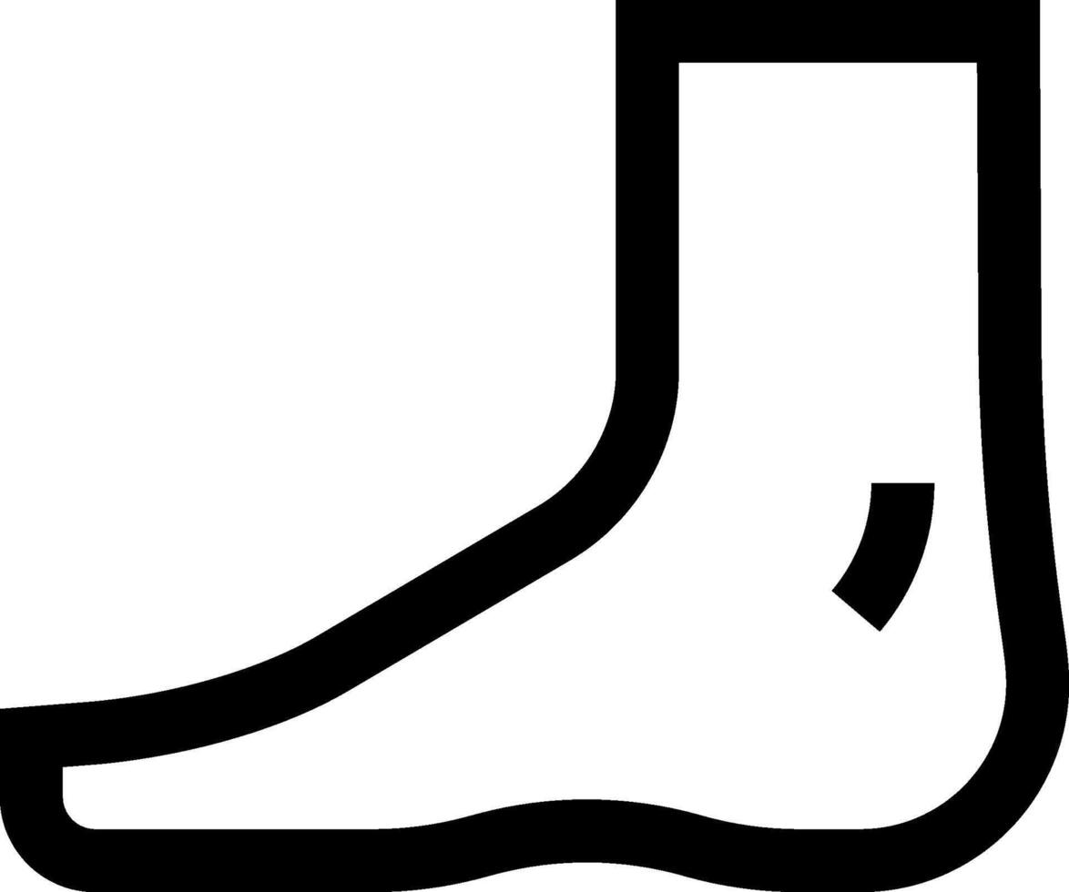 A black and white illustration of a shoe vector