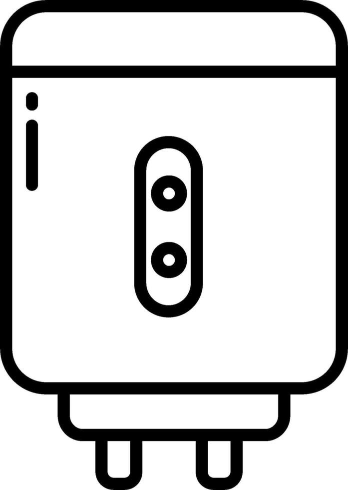 A black and white icon of a toaster vector