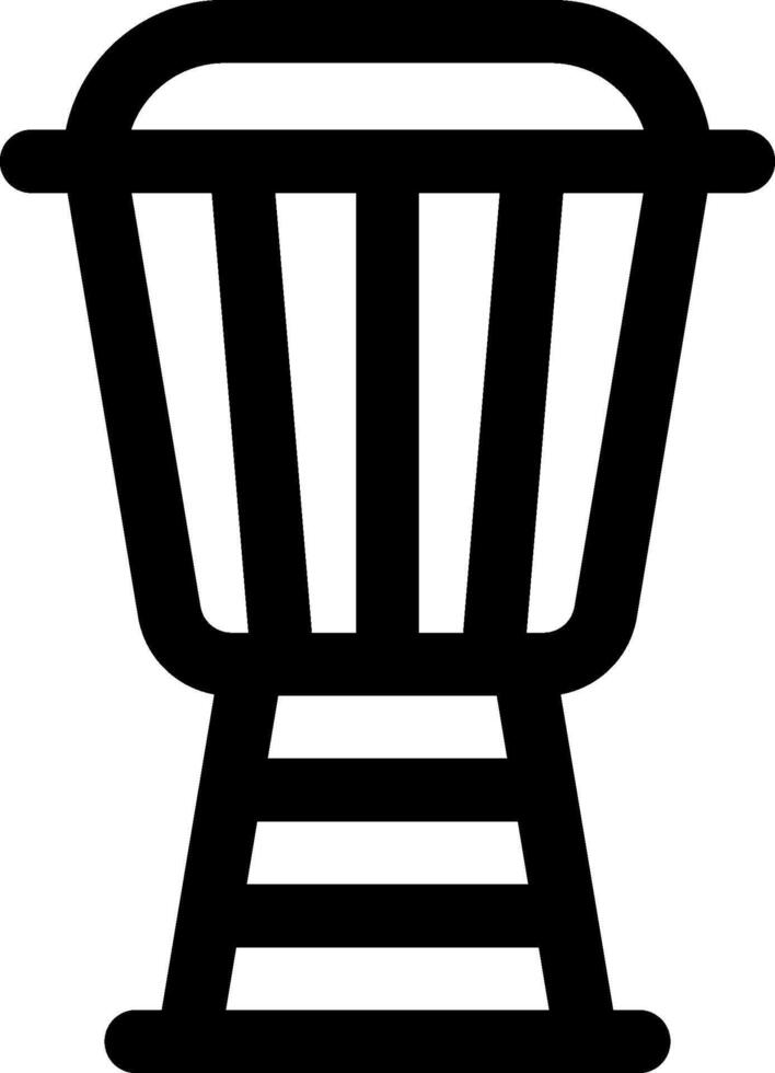 A black and white icon of a basket vector