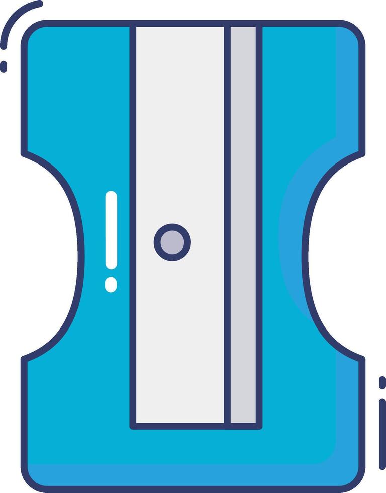A blue and white object with a handle vector