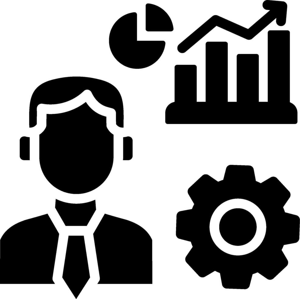 Business management icon vector
