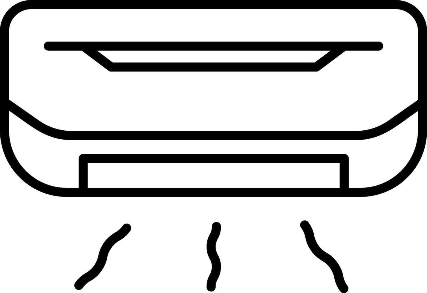 A black and white drawing of a printer vector