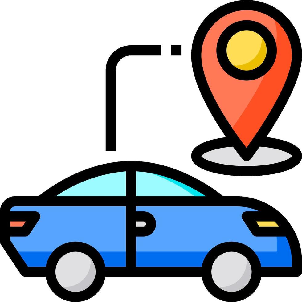 Car location icon vector