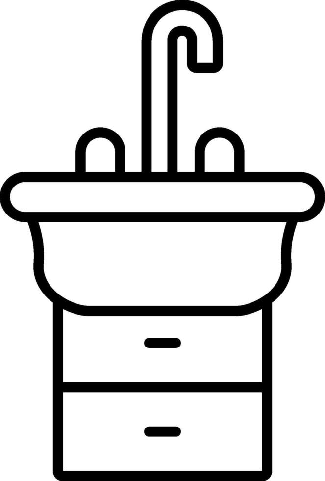 Bathroom sink icon illustration vector