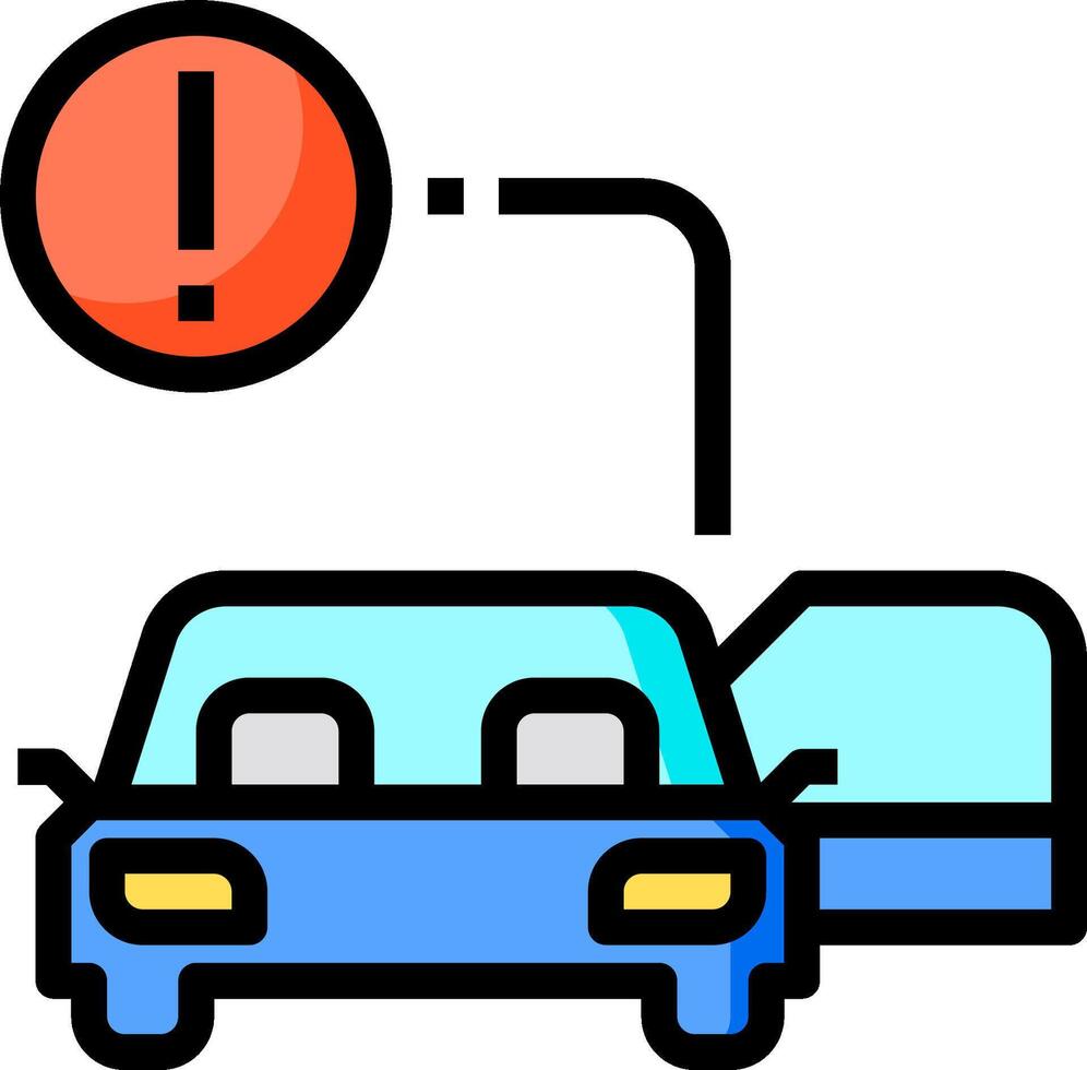 Car with a red light and a car with a red light vector