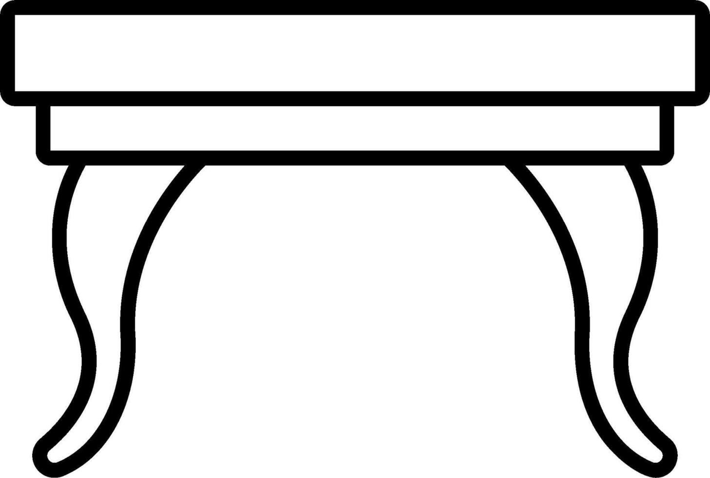 A black and white drawing of a table vector