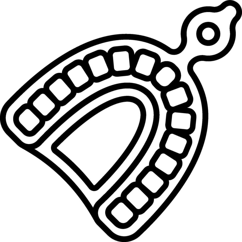 A black and white drawing of a horseshoe vector