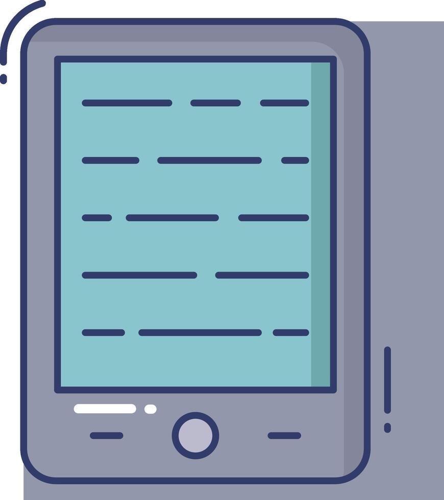 un tableta con un papel documento en eso vector