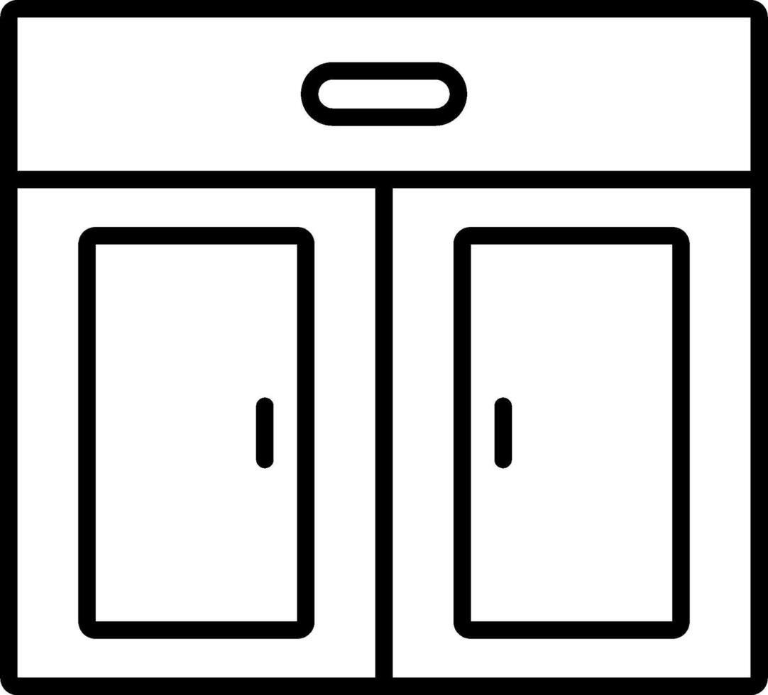 A black and white image of two doors vector