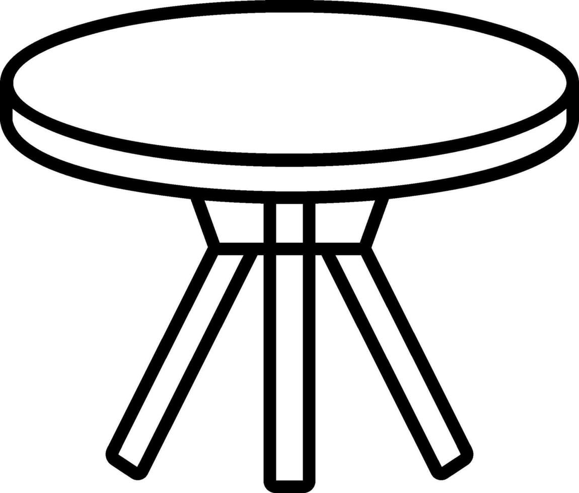 Table with legs and a round table vector