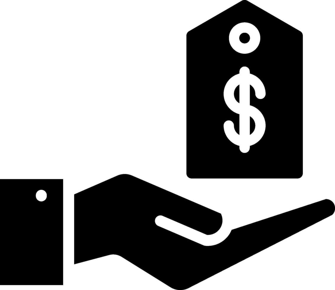 Hand holding a price tag icon price vector