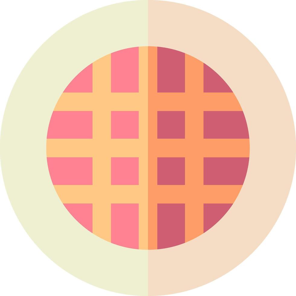 A round, orange and pink checkered pattern vector
