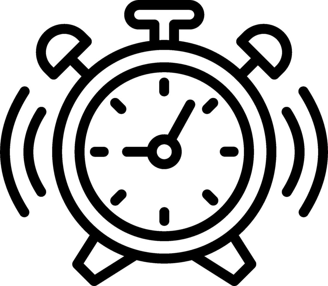 An alarm clock with a white background vector