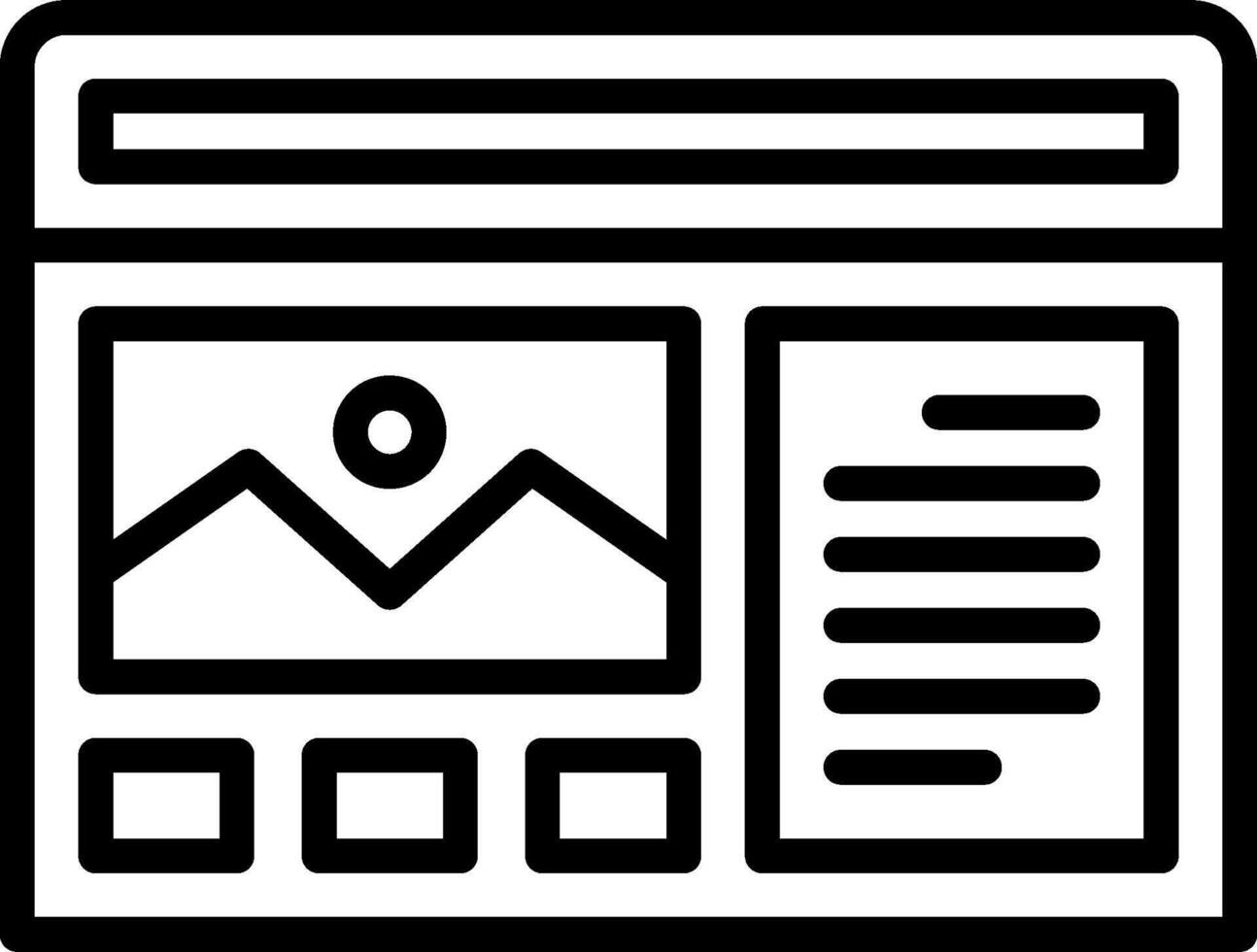 A black and white icon of a computer screen vector