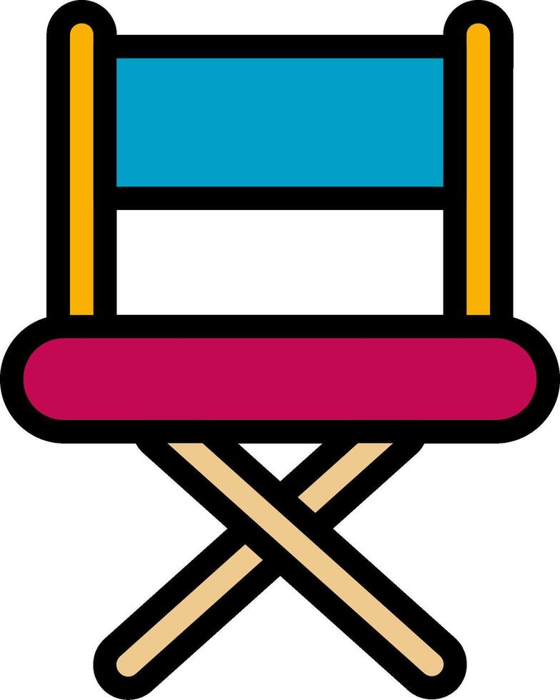 Director chair icon vector