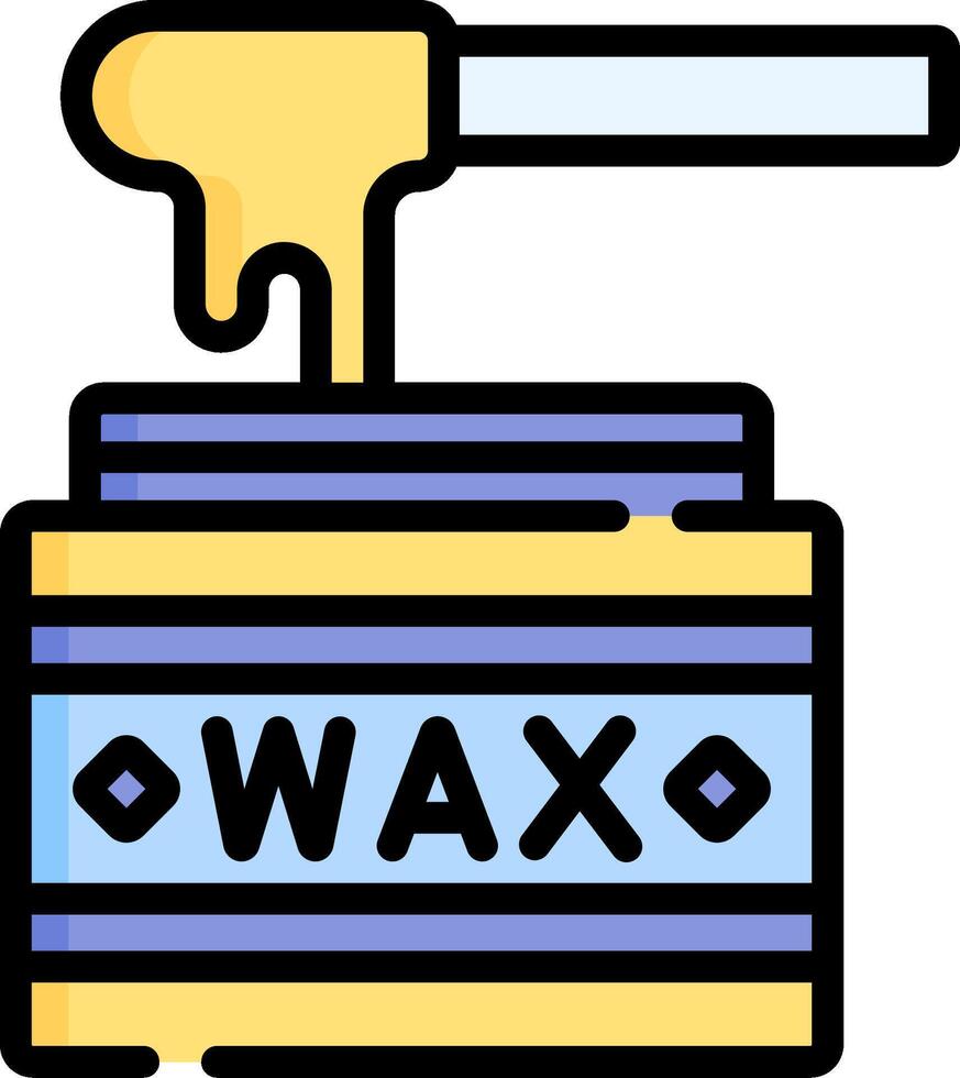 Wax icon with a brush and a jar vector