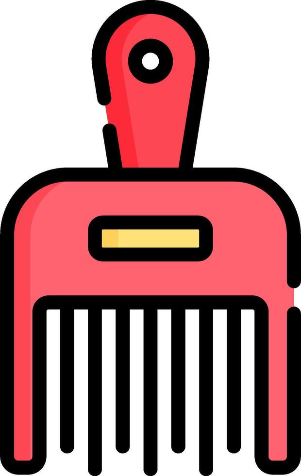 A comb icon on a white background vector