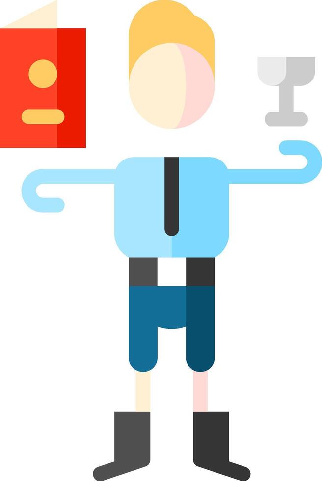 A man holding a book and a cup vector