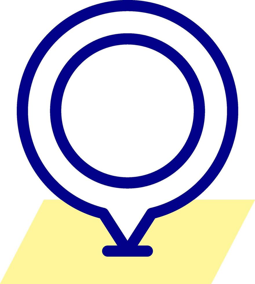 A blue pin pointing to a map vector