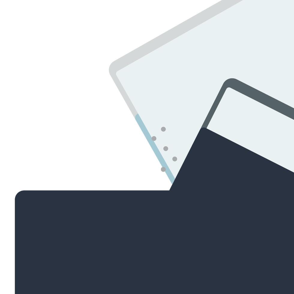 A laptop and a tablet are sitting on top of each other vector